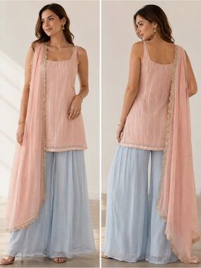 New Indian Palazzo Pink Blue
